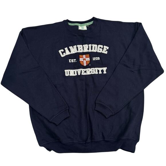 University of Cambridge Other - University of Cambridge Official Crewneck Sweatshirt Navy 2XL Embroidered